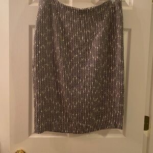 Spiegel Tweed Black and White Pencil Skirt